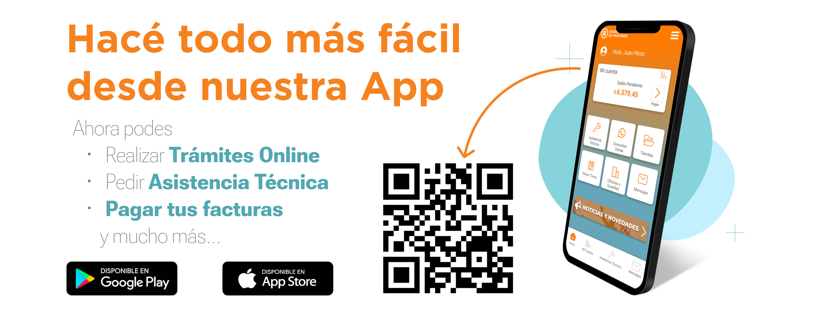 Aplicación móvil Energía de Misiones para pagar facturas desde tu celular